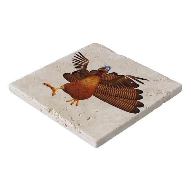 SlipperyJoe's Thanksgiving gobble responsibly live Trivet (Corner)