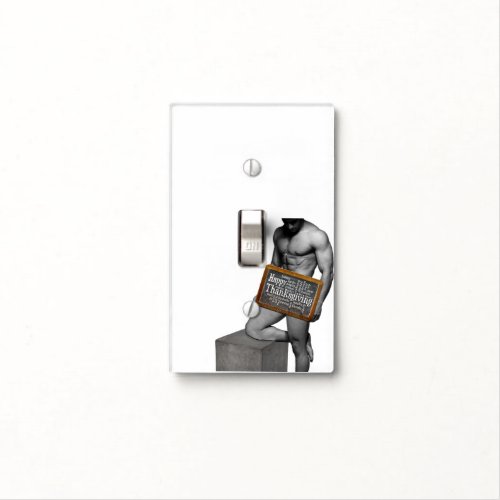 SlipperyJoes Thanksgiving man hot six_pack abs un Light Switch Cover