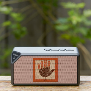 SlipperyJoe's Thanksgiving playful turkey illustra Bluetooth Speaker