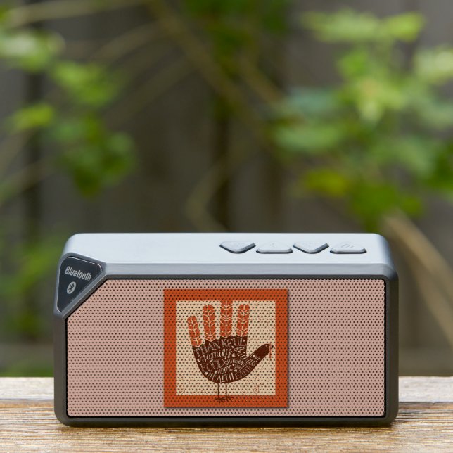 SlipperyJoe's Thanksgiving playful turkey illustra Bluetooth Speaker (Insitu(Outdoor))