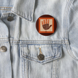 SlipperyJoe's Thanksgiving playful turkey illustra Button