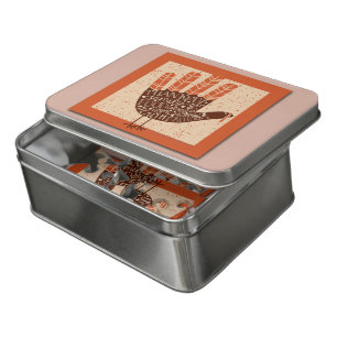 SlipperyJoe's Thanksgiving playful turkey illustra Jigsaw Puzzle