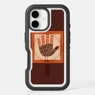 SlipperyJoe's Thanksgiving playful turkey illustra iPhone 16 Case