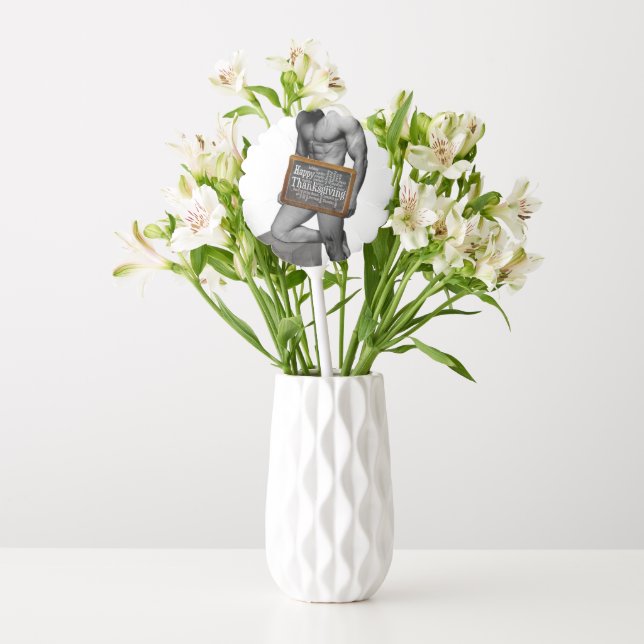 SlipperyJoe's Thanksgiving tradition muscular male Balloon (Vase)