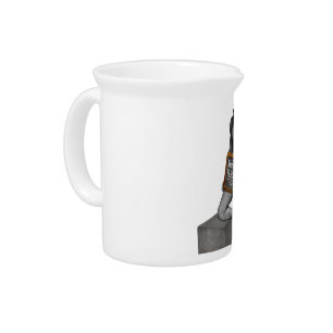 SlipperyJoe's Thanksgiving tradition muscular male Beverage Pitcher