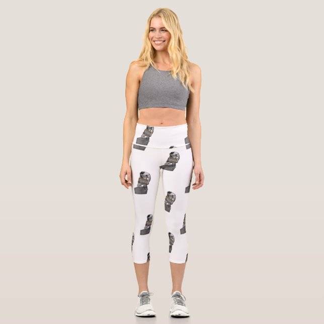 SlipperyJoe's Thanksgiving tradition muscular male Capri Leggings (Front)