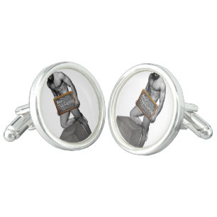 SlipperyJoe's Thanksgiving tradition muscular male Cufflinks