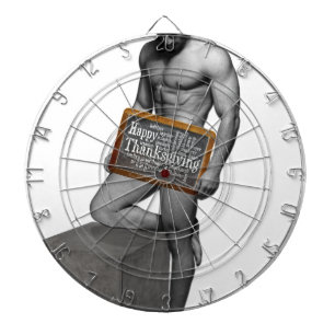 SlipperyJoe's Thanksgiving tradition muscular male Dart Board