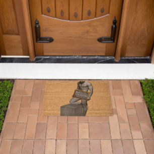 SlipperyJoe's Thanksgiving tradition muscular male Fiber Doormat