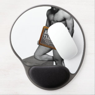 SlipperyJoe's Thanksgiving tradition muscular male Gel Mouse Pad