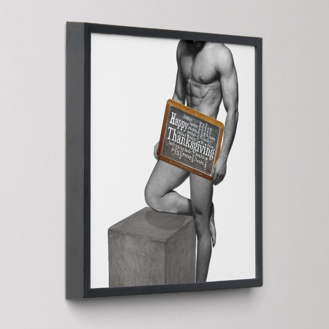 SlipperyJoe's Thanksgiving tradition muscular male Peel And Stick Photo Tile (Angled)