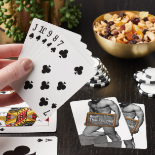 SlipperyJoe's Thanksgiving tradition muscular male Poker Cards