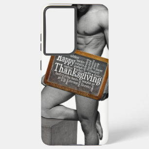 SlipperyJoe's Thanksgiving tradition muscular male Samsung Galaxy S21+ Case