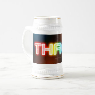 SlipperyJoe's throb rainbow-like gradient thick ca Beer Stein