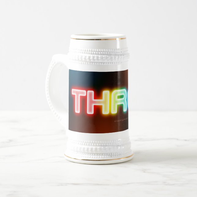 SlipperyJoe's throb rainbow-like gradient thick ca Beer Stein (Front Left)