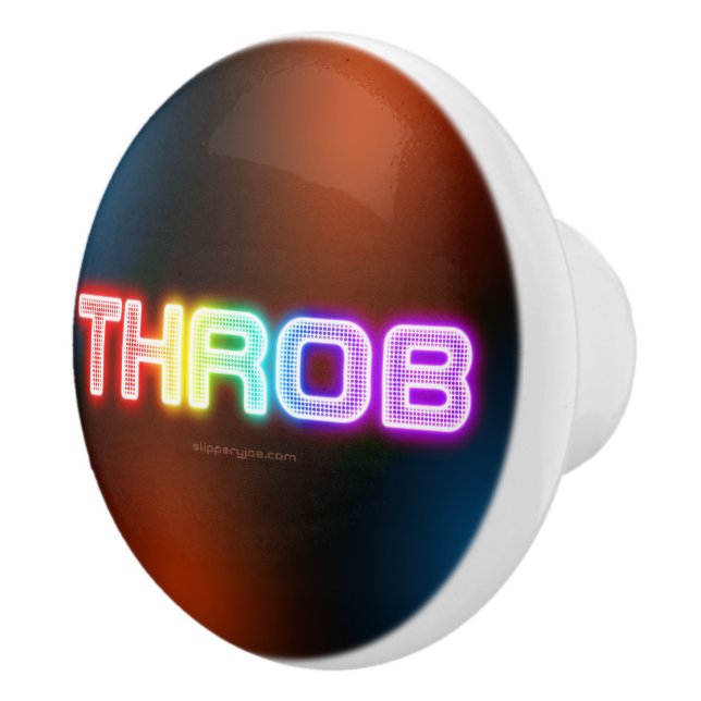 SlipperyJoe's throb rainbow-like gradient thick ca Ceramic Knob (Right)