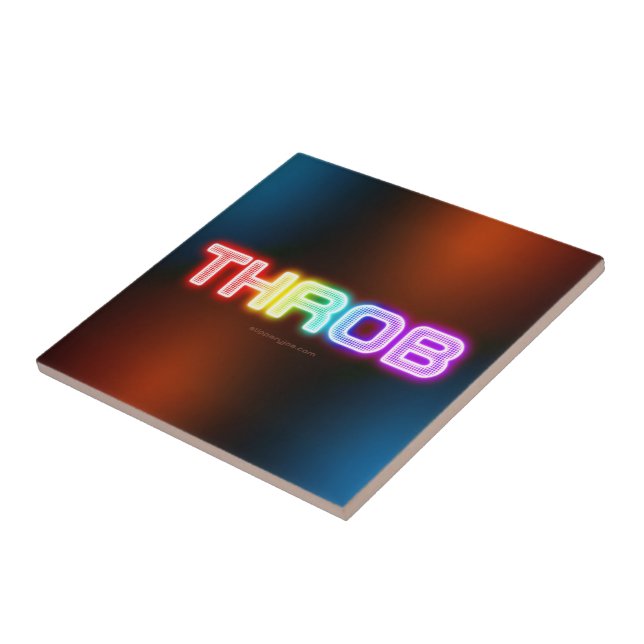 SlipperyJoe's throb rainbow-like gradient thick ca Ceramic Tile (Side)