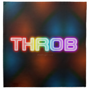 SlipperyJoe's throb rainbow-like gradient thick ca Cloth Napkin