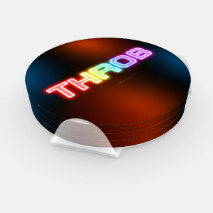 SlipperyJoe's throb rainbow-like gradient thick ca Coaster Set