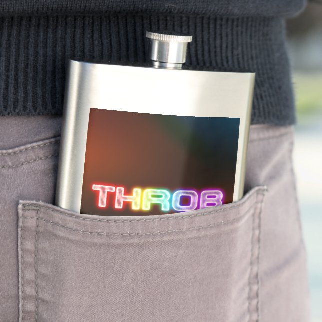 SlipperyJoe's throb rainbow-like gradient thick ca Flask (In Situ)