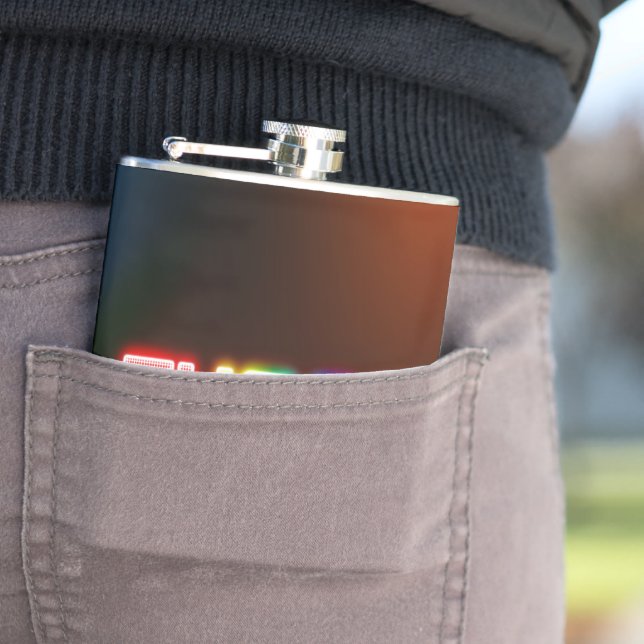 SlipperyJoe's throb rainbow-like gradient thick ca Flask (In Situ)