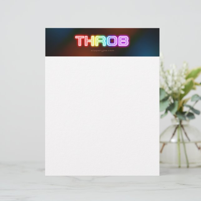 SlipperyJoe's throb rainbow-like gradient thick ca Letterhead (Standing Front)