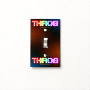 SlipperyJoe's throb rainbow-like gradient thick ca Light Switch Cover