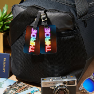SlipperyJoe's throb rainbow-like gradient thick ca Luggage Tag
