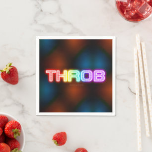SlipperyJoe's throb rainbow-like gradient thick ca Napkins