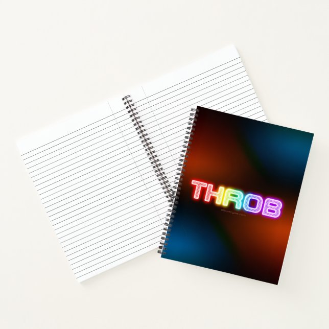 SlipperyJoe's throb rainbow-like gradient thick ca Notebook (Inside)