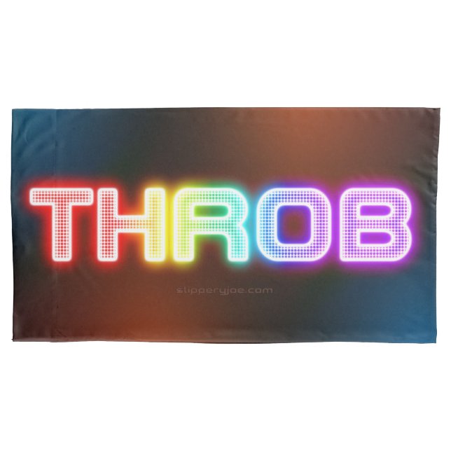SlipperyJoe's throb rainbow-like gradient thick ca Pillow Case (Front)