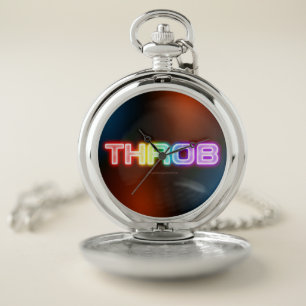 SlipperyJoe's throb rainbow-like gradient thick ca Pocket Watch