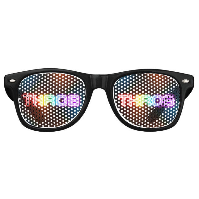 SlipperyJoe's throb rainbow-like gradient thick ca Retro Sunglasses (Front)