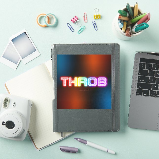 SlipperyJoe's throb rainbow-like gradient thick ca Sticker (iPad Cover)