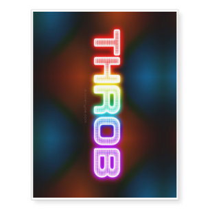 SlipperyJoe's throb rainbow-like gradient thick ca Temporary Tattoos