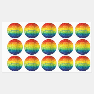 SlipperyJoe's tie-dyed flag rainbow pressed into s Kids' Labels