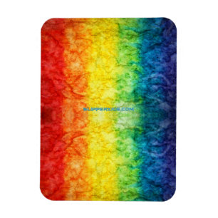 SlipperyJoe's tie-dyed flag rainbow pressed into s Magnet
