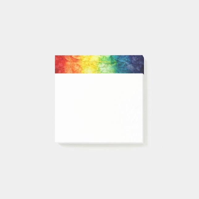SlipperyJoe's tie-dyed flag rainbow pressed into s Post-it Notes (Front)