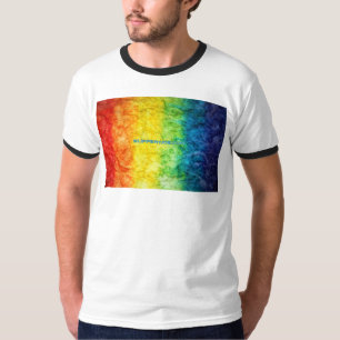 SlipperyJoe's tie-dyed flag rainbow pressed into s T-Shirt