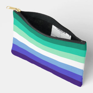 SlipperyJoe's trans-inclusive gay men's flag palet Accessory Pouch