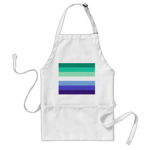 SlipperyJoe's trans-inclusive gay men's flag palet Adult Apron
