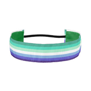 SlipperyJoe's trans-inclusive gay men's flag palet Athletic Headband