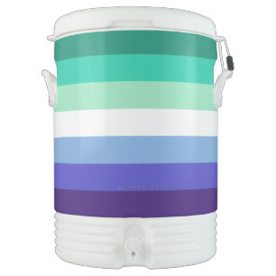 SlipperyJoe's trans-inclusive gay men's flag palet Beverage Cooler