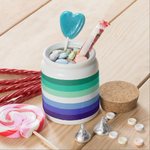 SlipperyJoe's trans-inclusive gay men's flag palet Candy Jar