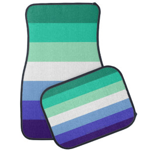 SlipperyJoe's trans-inclusive gay men's flag palet Car Floor Mat