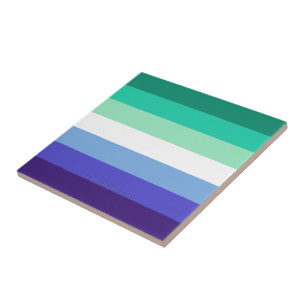 SlipperyJoe's trans-inclusive gay men's flag palet Ceramic Tile