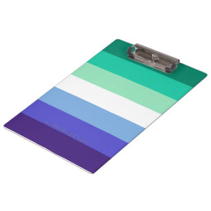 SlipperyJoe's trans-inclusive gay men's flag palet Clipboard