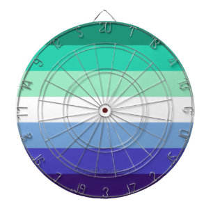 SlipperyJoe's trans-inclusive gay men's flag palet Dart Board