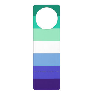 SlipperyJoe's trans-inclusive gay men's flag palet Door Hanger