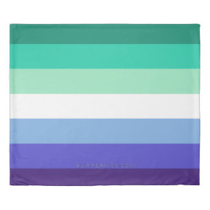 SlipperyJoe's trans-inclusive gay men's flag palet Duvet Cover